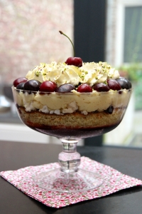Trifle cerise, recette kriek, dessert kriek, Oude Kriek Beersel