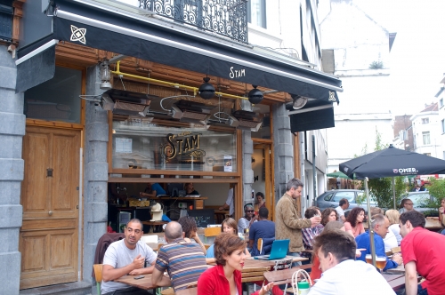 bar bruxelles, Stam, terrasse Ixelles, bar à manger