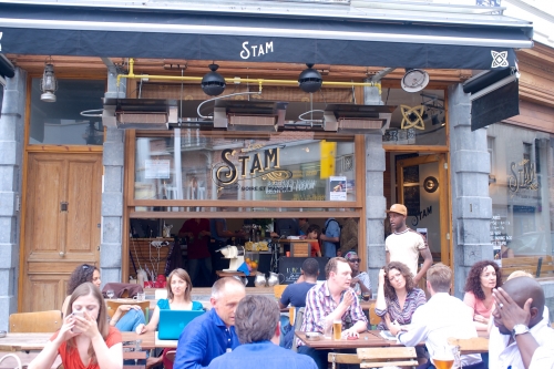 bar bruxelles, Stam, terrasse Ixelles, bar à manger
